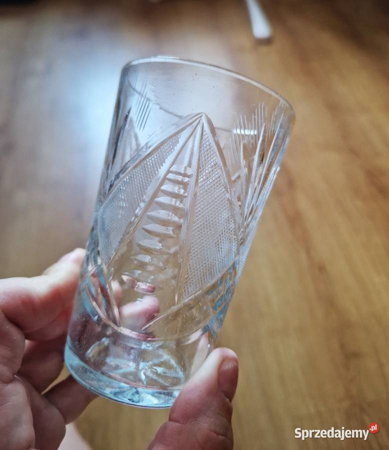 Szklanki kryształowe do napojów PRL Namysłów