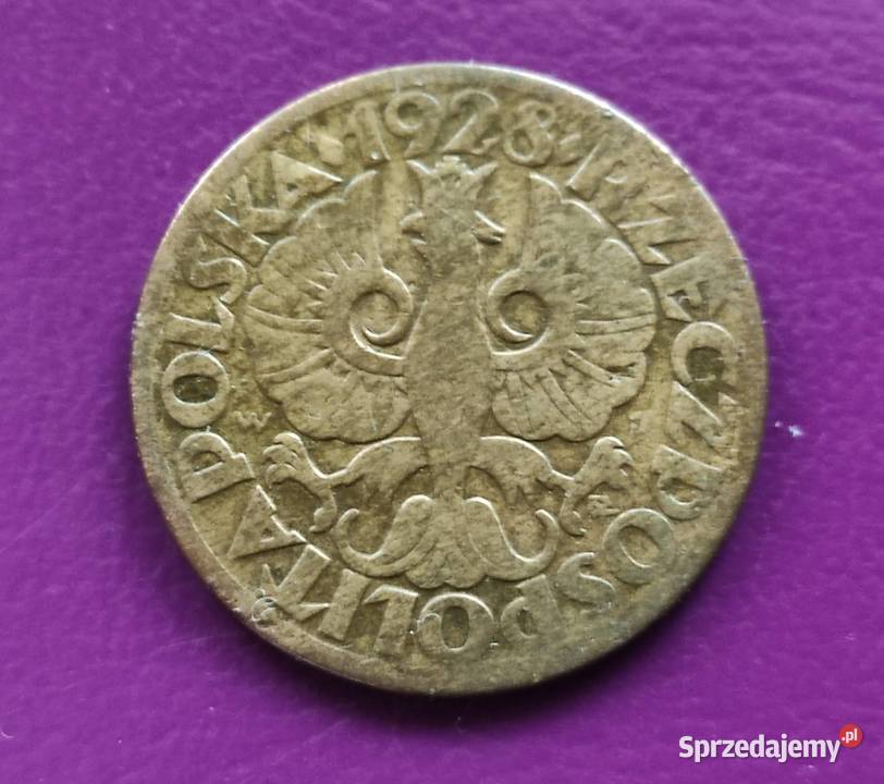 Moneta przedwojenna Sanacja II RP 5 groszy 1928 mazowieckie Pruszków