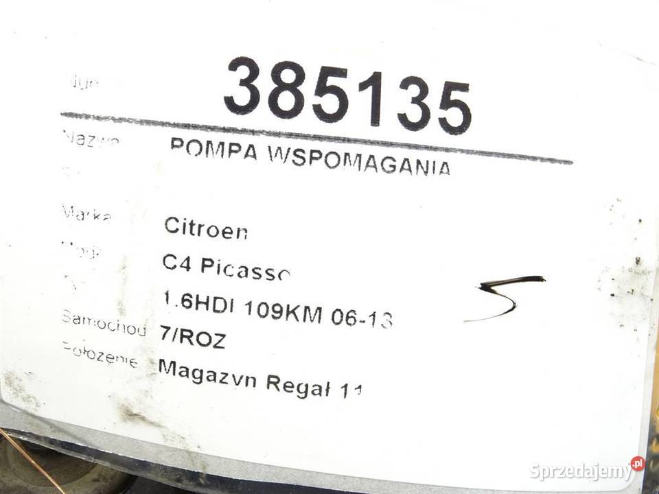 POMPA WSPOMAGANIA CITROEN C4 PICASSO I