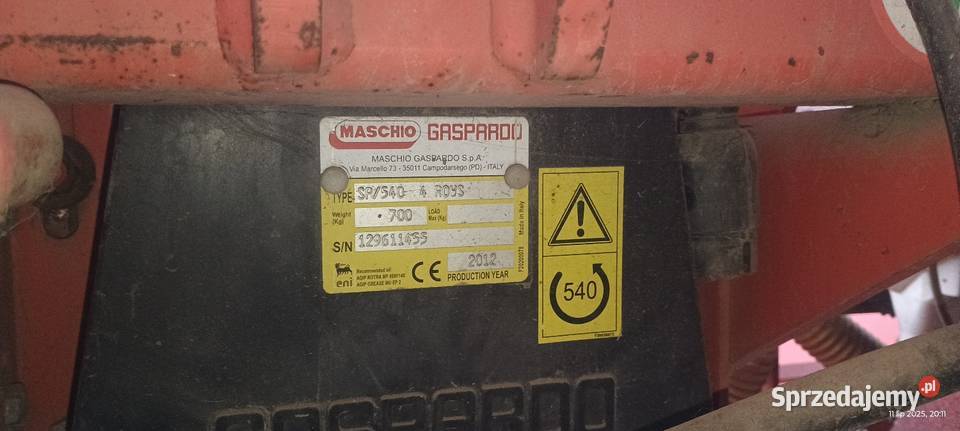 Siewnik do kukurydzy gaspardo sp540 sprzedam