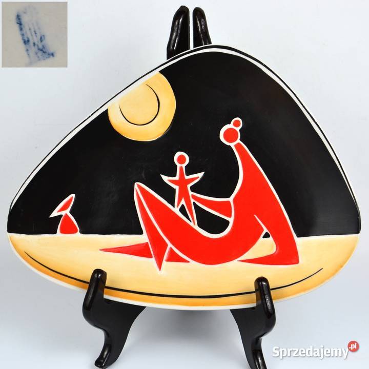Patera art deco Zsolnay Trk Jnos Węgry lata 60te Warszawa