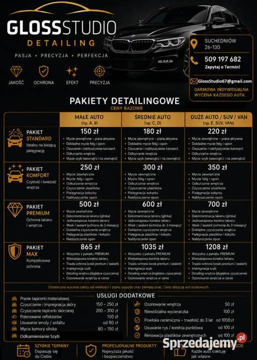 Auto Detailing Suchedniów Korekta Lakieru usługa