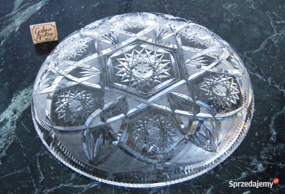 Patera kryształowa 29 kryształ szlifowany PRL Lublin sprzedam