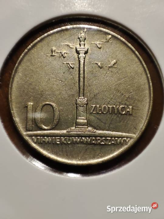 Moneta 10 zł Kolumna Zygmunta (mała) 1966r
