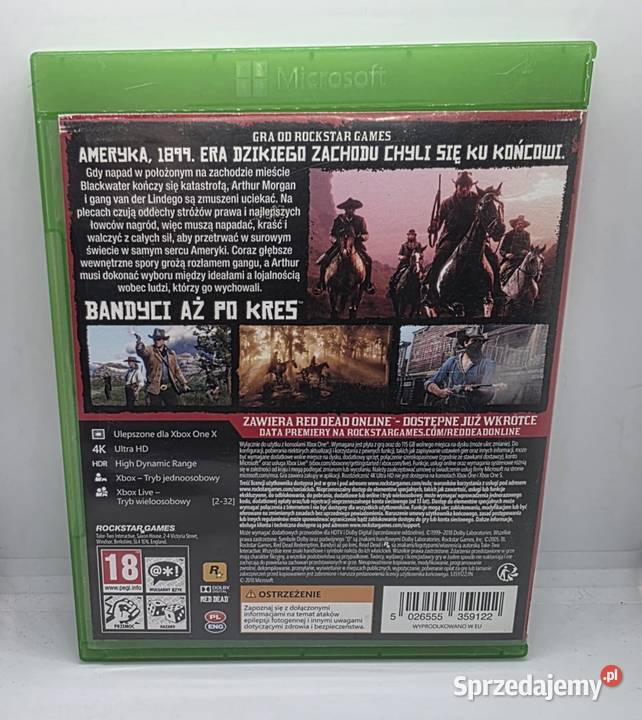 Gra Red Dead Redemption 2 Xbox One Gry na konsole warmińsko-mazurskie Elbląg