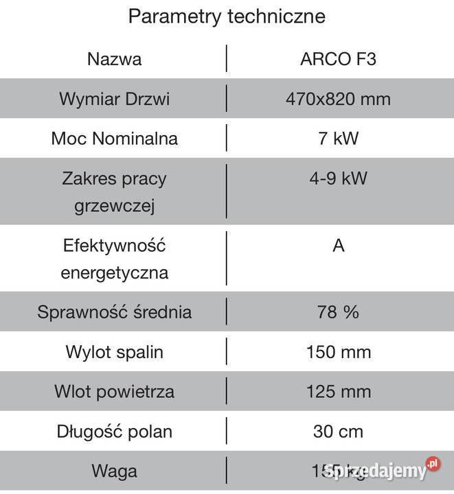 Piec wolnostojący ARCO F3 koza piecyk kominek Nowy Tomyśl sprzedam