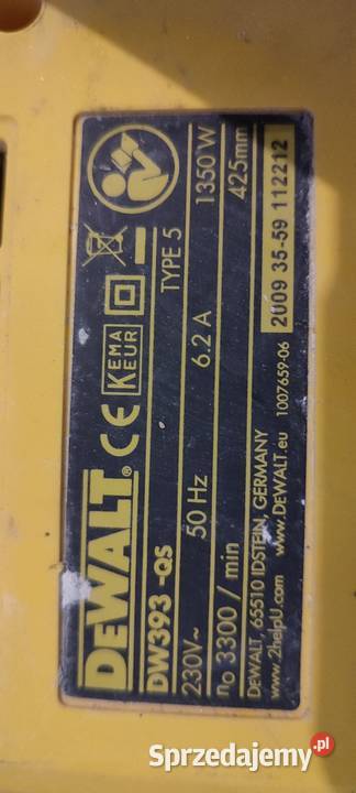 DeWalt DW393 Aligator Piła do pustaków Szczytno
