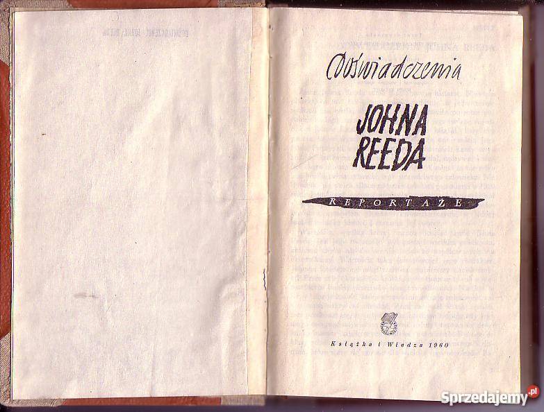 5925 OŚWIADCZENIA JOHNA REEDA JOHN REED Czyrna sprzedam