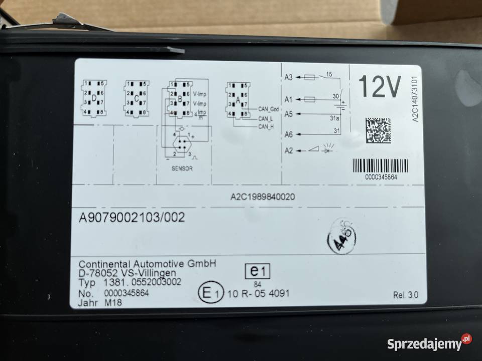 Tachograf cyfrowy VDO Continental Mercedes 1381 Gdańsk sprzedam
