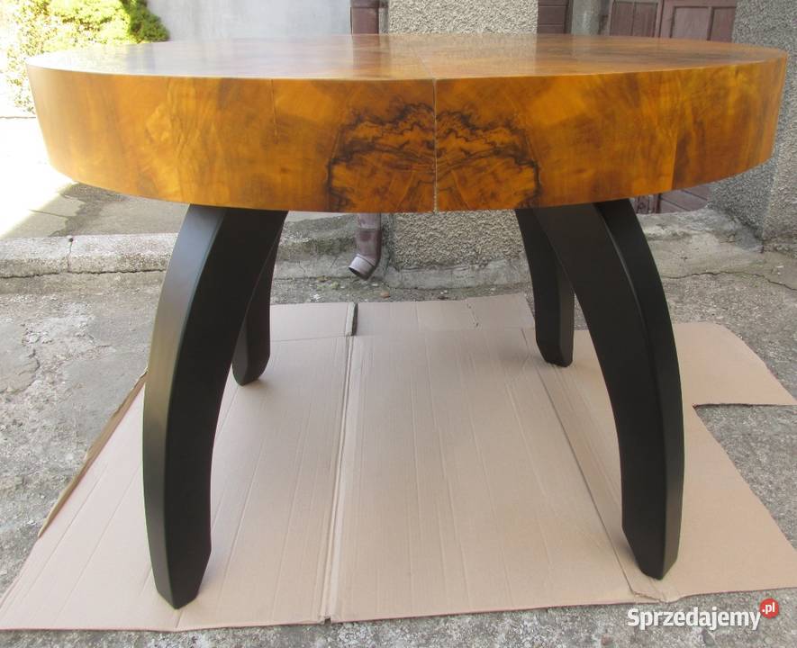 Stół Art Deco Halabala J121 Tulipan orzech
