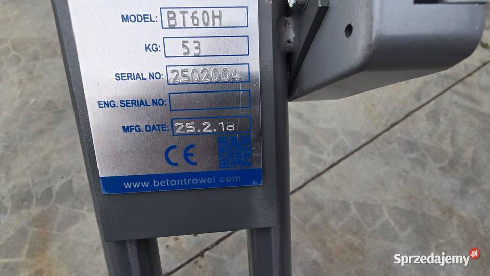 Zacieraczka krawędziowa spalinowa Beton Trowel nie