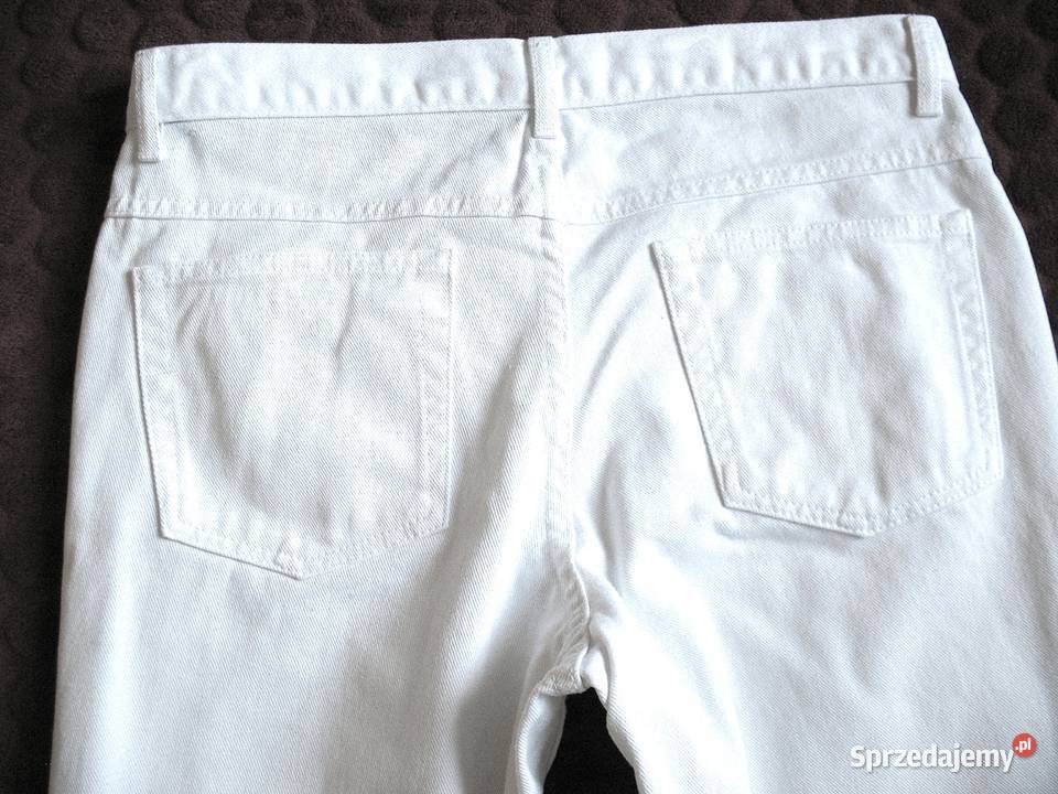 Spodnie damskie jeans 40 L biodra 100 biały Siedlce
