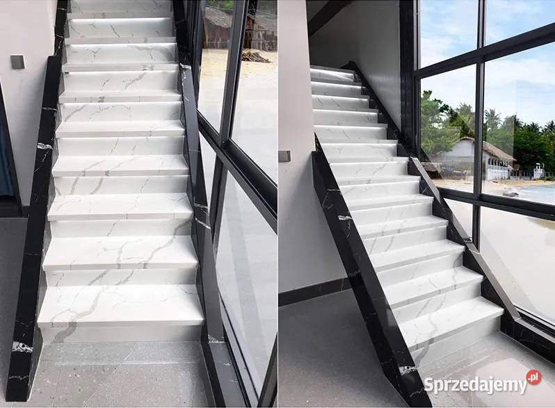 Płytki schodowe 100x30 BIAŁY MARMUR POŁYSK Łask