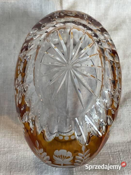 Zardiniera krysztal Huta Julia Czasy PRL Jelenia Góra