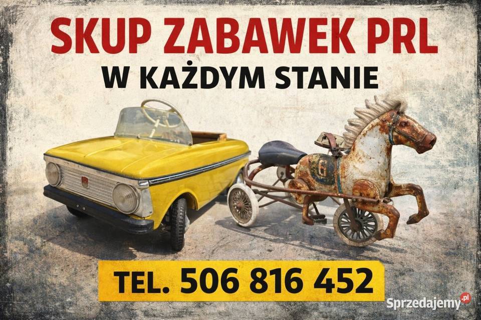 SKUP ZABAWEK PRL Moskwicz Azak koń na pedały PRL Bielsko-Biała