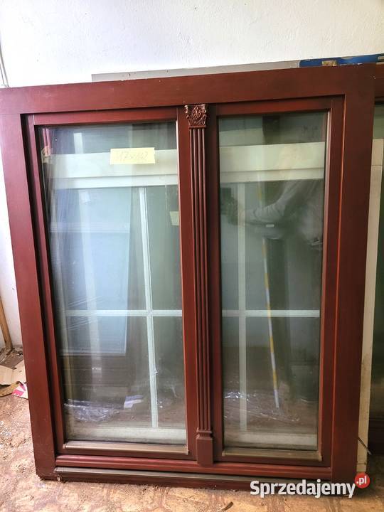 okno drewniane 117x142 dwuskrzydłowe szyba Budowa Turawa