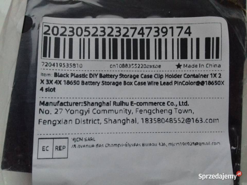 Koszyk na akumulatory 4x18650 z kablami Pozostałe Bydgoszcz