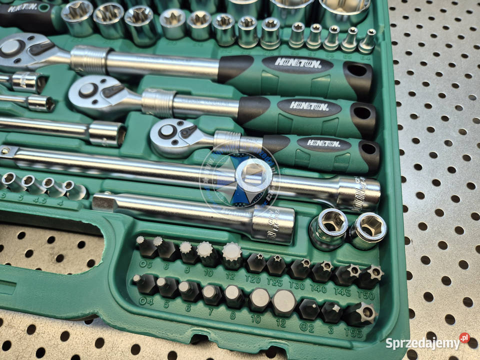 Zestaw kluczy nasadowych 14 38 12 155el CrV Klucze Nowe