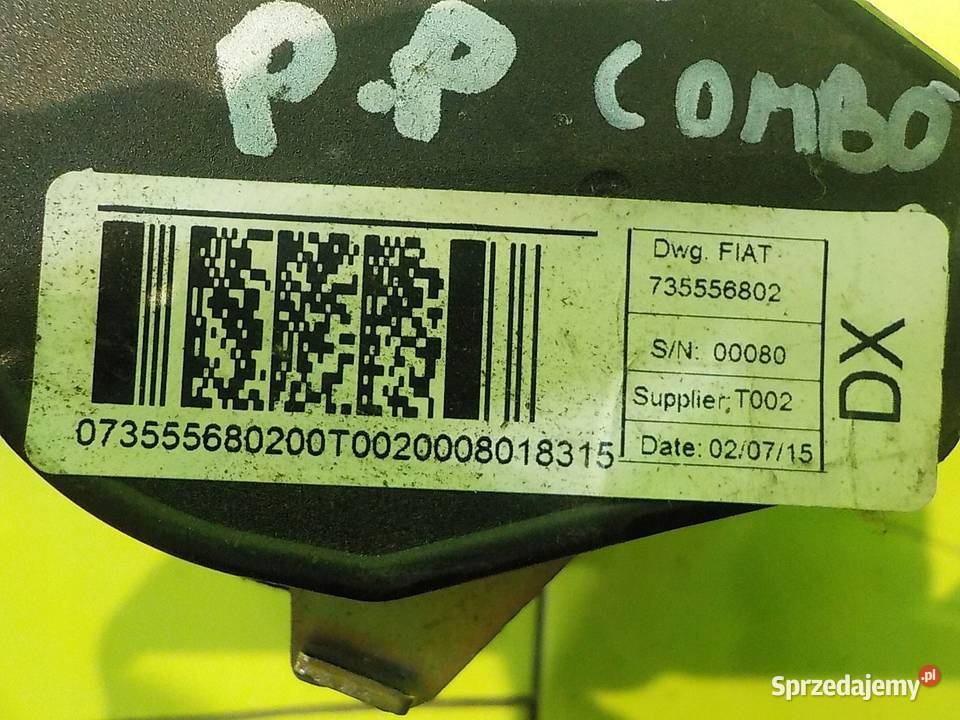 OPEL COMBO D 13 CDTI 16r L1H1 pas bezpieczenstwa Suków