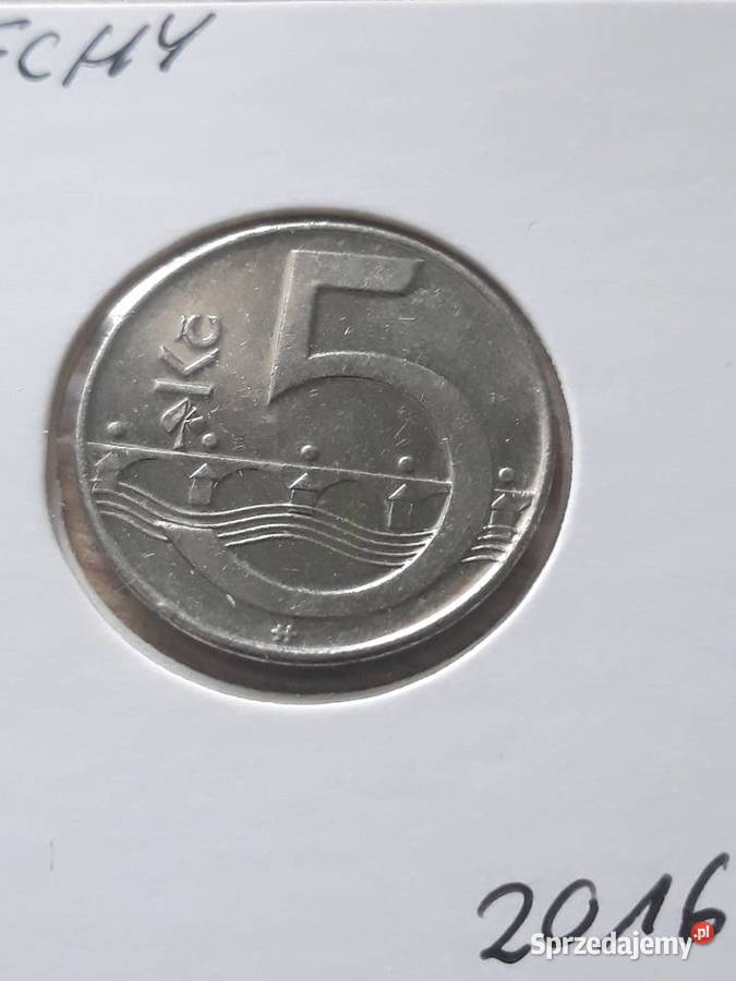 5 Koron Republika Czeska 2016 r Antyki, Sztuka, Kolekcje Konin