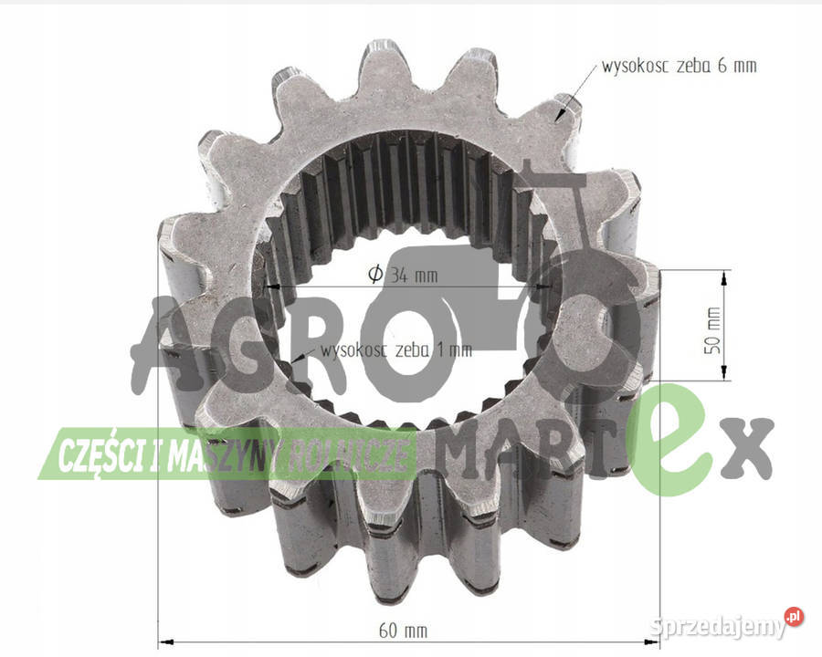 45010215 45010215 KOŁO ZĘBATE fi34 JCB JCB Wichrów