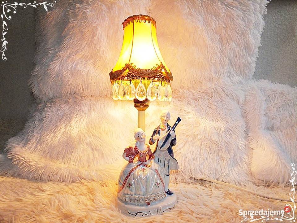 Piękna stara porcelanowa lampka nocna barok Cudo lubuskie Żary