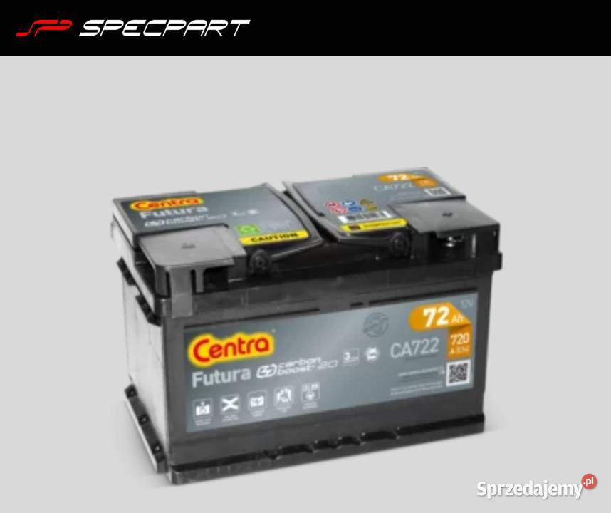 Akumulator Centra FUTURA 72Ah 720A PRAWY PLUS łódzkie