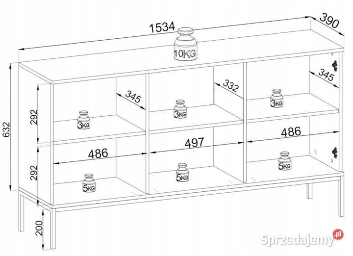 Komoda SENTO trzydrzwiowa LED 154 szybka wysyłka Łódź sprzedam