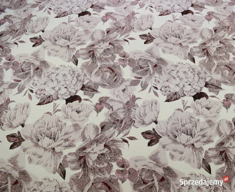Flores tkanina tapicerska z pięknym wzorem róż Warszawa