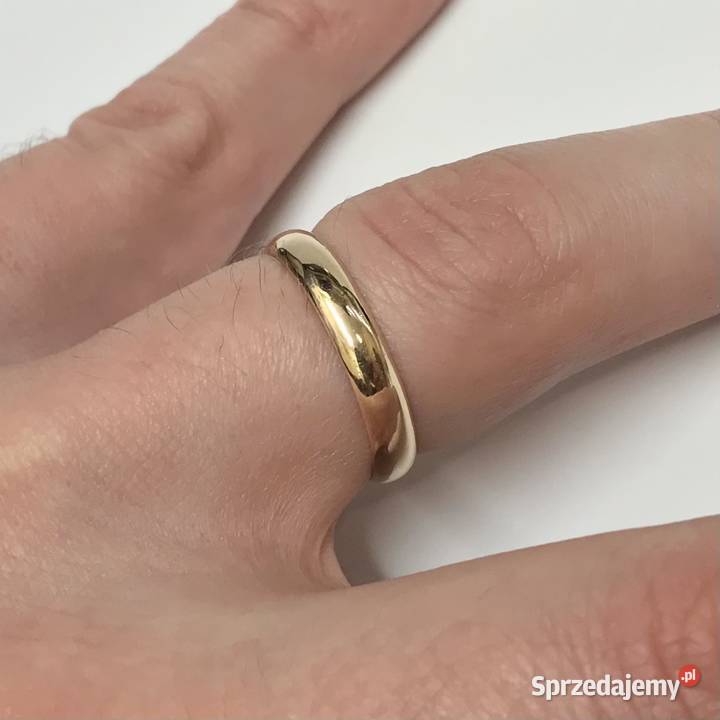 Złota OBRĄCZKA męska 585 14K KLASYCZNA forma r24 mazowieckie Warszawa