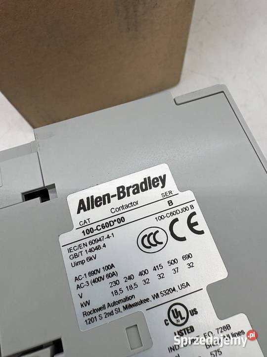 Allen Bradley 100C60DJ00 Contactor 60A 24VDC Warszawa sprzedam