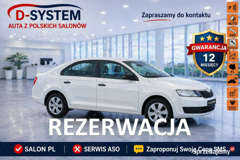 koda RAPID 2017 Salon Polska 1Właściciel SUPER tempomat Białystok