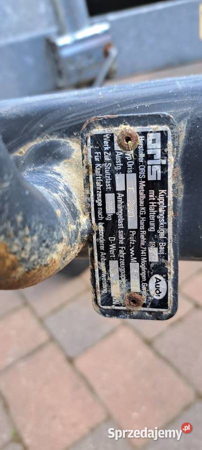 Oryginalny hak holowniczy Oris Audi 80 B4 sedan osobowe Pozostałe Luzino sprzedam