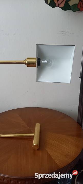 Gabinetowa lampa bankierka z mosiądzu Skierniewice