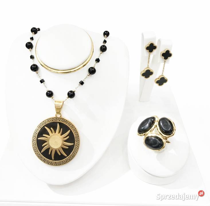 Piękny komplet damski naszyjnik i kolczyki Naszyjniki