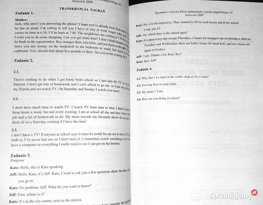 Egzamin Gimnazjalny Język angielski Oryginalne miękka Chełm