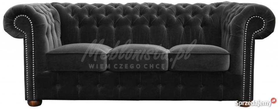 Sofa Chesterfield Classic 3 osobow sprężyny dolnośląskie Wrocław