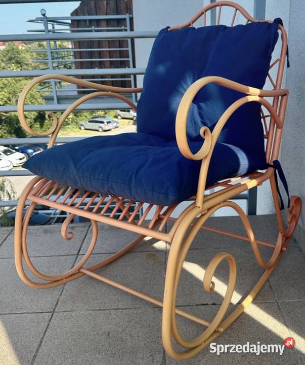 Fotel bujany metalowy