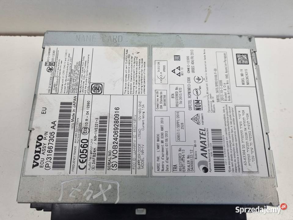 Volvo V40 II V60 S60 II CZYTNIK PŁYT CD radio lubelskie Janów