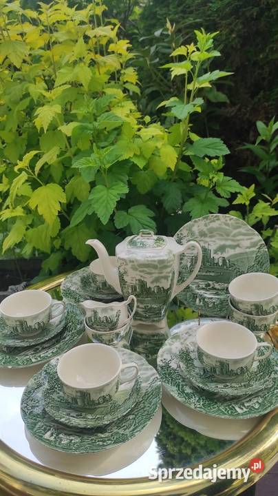 0LD ENGLANDCASTLE STORY JOHNSON BROTHERS GREEN Pabianice