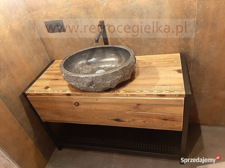 Szafka łazienkowa stara sosna ażurowa pólka Słupno sprzedam