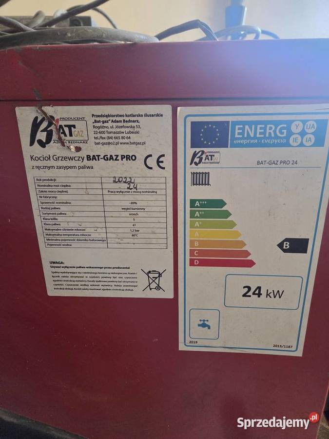 Piec Kocioł BatGaz 5 klasy 24 KW Kotły i Piece CO Kryszyn