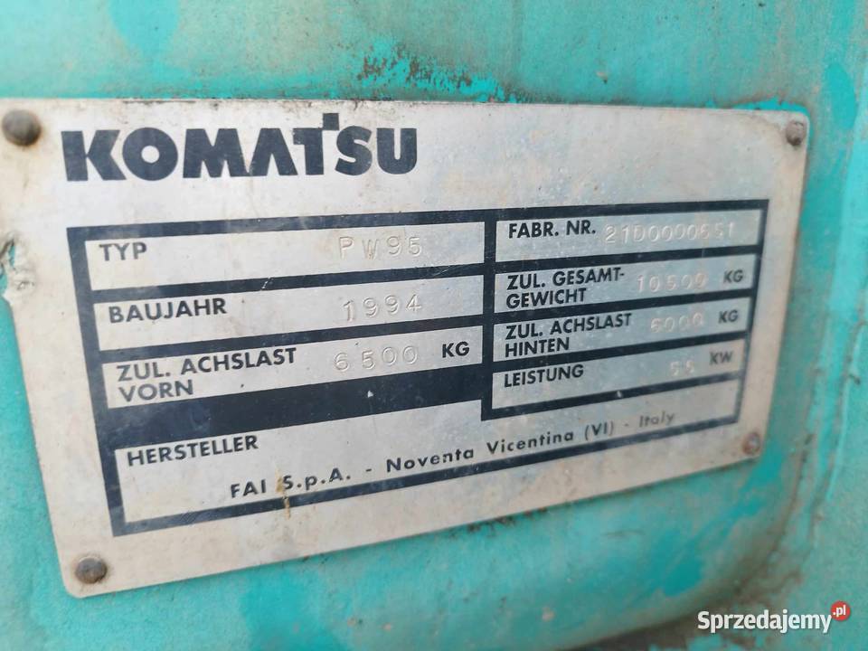 Koparka kołowa Komatsu PW95 10 ton Strzyżew