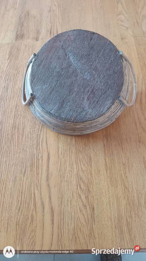 Kosz bambusowy z drewnianym dnem mazowieckie Ciechanów