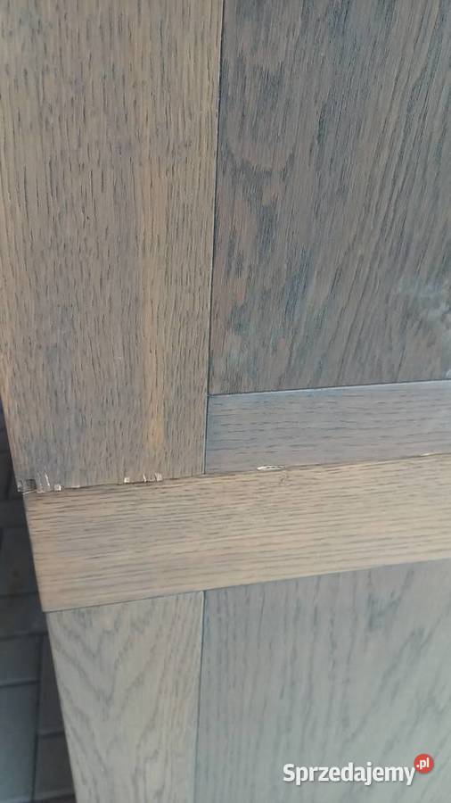 Witryna dębowa z przesuwanymi szklanymi drzwiami 45cm Gawroniec