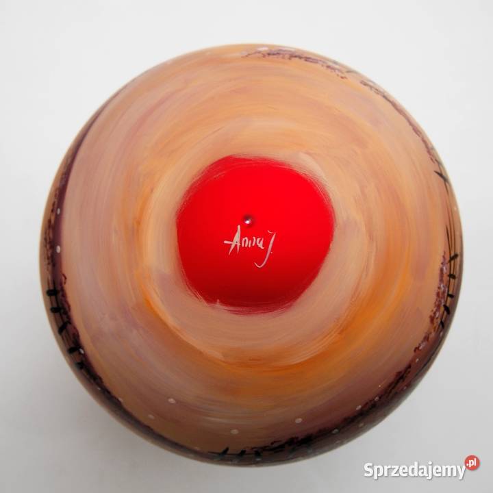 Bombka szklana ręcznie malowana 15 pejzaż wielokolorowy Lublin