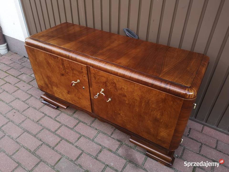 Komoda ARTDECO RTV Niska Orzech Stara Antyk Swarzędz