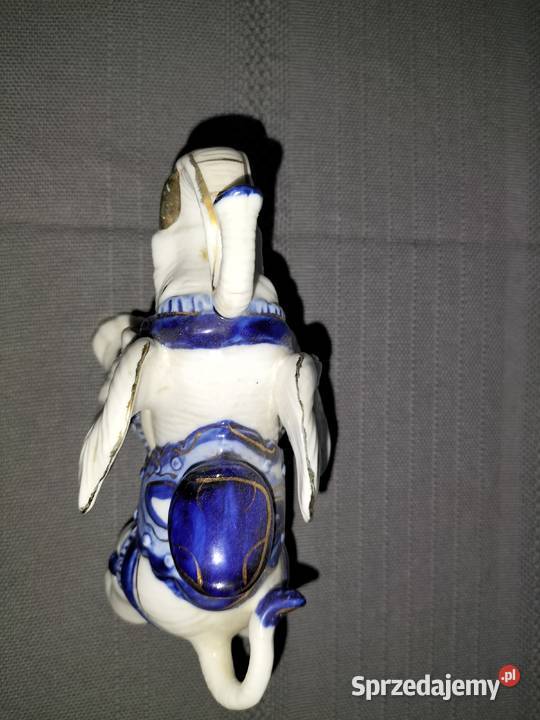 DUŻY SŁOŃ SZCZEŚCIA ŚLICZNY porcelanowy Wrocław