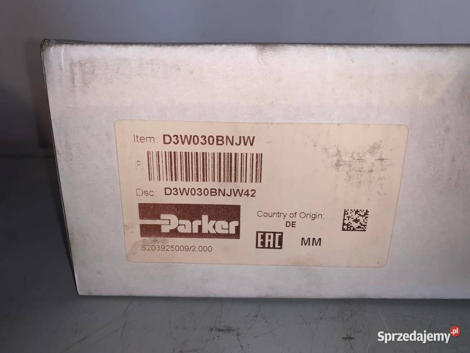 Parker D3W030BNJW Hydraulic Valve mazowieckie Warszawa