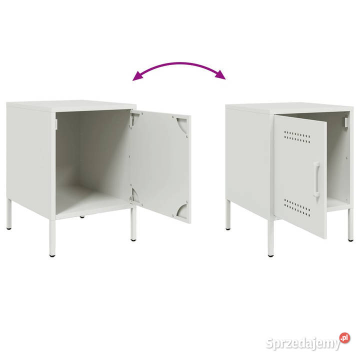 Szafka nocna biała 36x39x505 stal WM842920 Warszawa